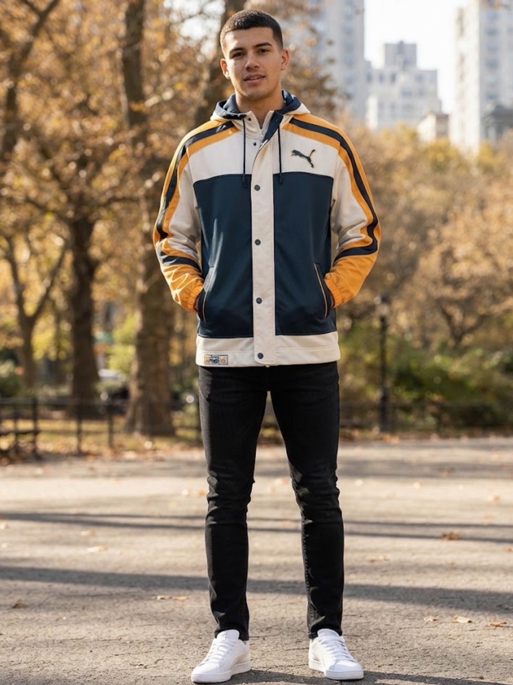 Puma Sports- Men’s Vintage Colorblock Windbreaker Jacket